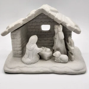 Enesco White Ceramic Nativity Scene Figurine Set – Holy Family Creche w/ Box - Picture 1 of 16