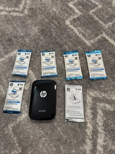 Black HP Sprocket Smartphone Printer 2X3 Photos and Zink Photo Papers - Picture 1 of 4
