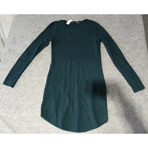 LOFT Sweater Dress Knit Long Sleeve Women's Small Green Casual NWT - Picture 1 of 5