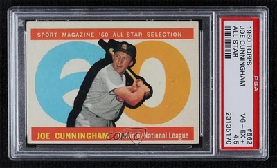 1960 Topps High # Joe Cunningham #562 PSA 4.5 - Image 1 of 2