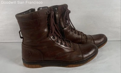 Diesel Botas de Paz Clásicas Marrón Planas Todo Cuero Mujer - EE. UU. 10 Foto 1 de 4