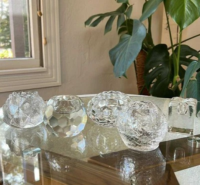Vintage Crystal Candle Holders – Orrefors, Kosta Boda, Blenko – Pick One - Image 1 of 3
