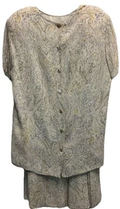 Liz Claiborne Collection Rn52002  Silk SZ4 Short Sleeve Top SZ 6 Long Silk Skirt - Picture 1 of 8