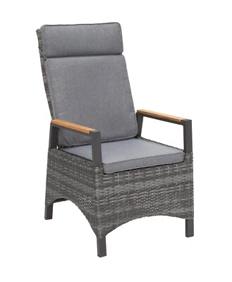 Dining Positionsstuhl Nizza Verstellsessel mit Teak-Armlehne Gartenstuhl natur - Bild 1 von 4