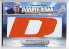 2022 PRESIDENT'S CHOICE IN THE CREASE PADDLE DOWN STICK Mikko Koskinen #3/10 2CL
