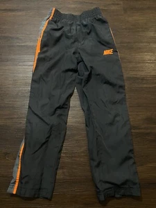 Vintage Nike Pants Kids 6-7 Size Large Orange & Black With Embroidered Logo - Picture 1 of 4