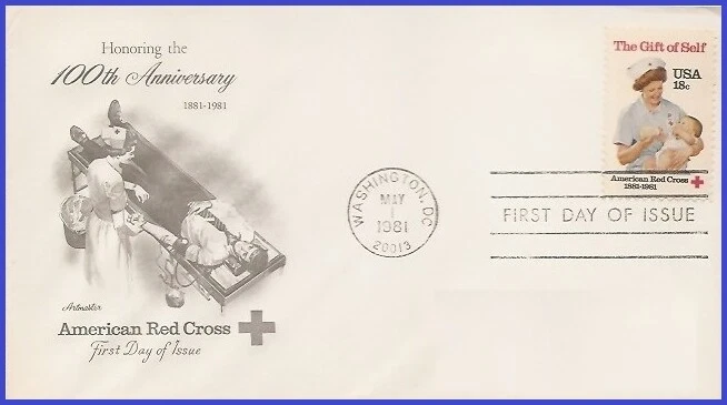 USA5 #1910 U/A ARTMASTER FDC   American Red Cross Centennial - Image 1 of 1