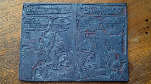 1960 King Feature Syndicate Jimmy Hatlo Comic Printing Plate Dandruff Fundraiser Cover