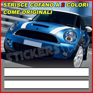 Mini Cooper Bonnet Stripes In 2 Colors - Adhesive Stripes - Picture 1 of 3