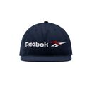 Reebok Classics Vector Flat Peak Mens Baseball Cap Hat Blue Adjustable 