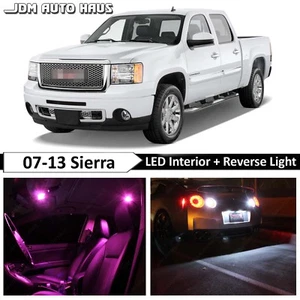 16 x Bulbs Pink Interior Tag Reverse LED Lights Kits Fits GMC Sierra 2007-2013 - Picture 1 of 12