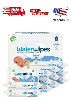 Toallitas de agua originales 99,9 % a base de agua para bebés, sin perfume, 12 paquetes resellables Foto 1 de 4