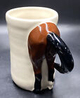 Vintage 1989 Happy Appy Valley Studios Brown Horse Butt Black Tail Pottery Mug