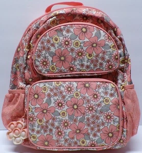 Cat & Jack Girls Orange Floral Backpack with Pop It.........................C1A - Picture 1 of 6