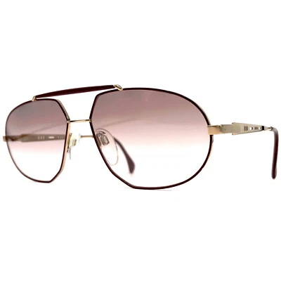 NOS vintage SILHOUETTE M 7136 sunglasses - 80s Austria - Large - ORIGINAL - Gold - Bild 1 von 4