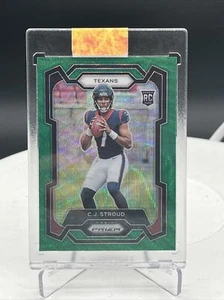 2023 PRIZM NFL CJ STROUD GREEN WAVE PRIZM ROOKIE #339 RC SSP Texans - Picture 1 of 2