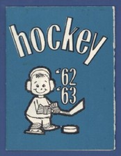 1962-63 NHL Hockey Pocket Schedule by Crown Life AHL, OHA Jr, Eastern PHL