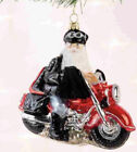 Harley Davison motorcycle Glass Ornament Travel Car Truck Santa Biker Gang 80s