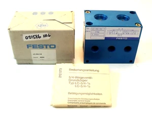 NIB Festo 4690 Model LC-5/4-1/4 Double Pilot Spring Centered Basic Valve Body - Picture 1 of 6