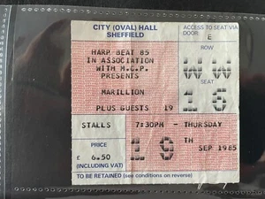 Marillion Ticket 1985 - Imagen 1 de 1