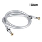 Smooth Silver Shower Hose Brass Pipe Standard Bore Pvc Long Flexible 1.2M/1.5M