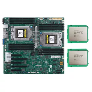 AMD EPYC 7402+Supermicro H11DSI 24cores 48threads 2.8 GHz motherboard+ 2CPU 7402 - Picture 1 of 4