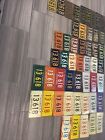 49 Vintage Illinois License Plates Consecutive Years From 1929-1976 Same Number