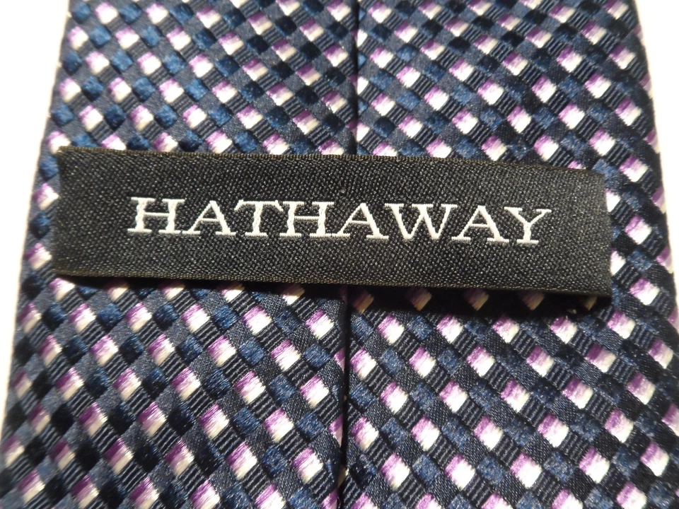 Corbata Hathaway vintage a lunares azul púrpura Foto 1 de 4