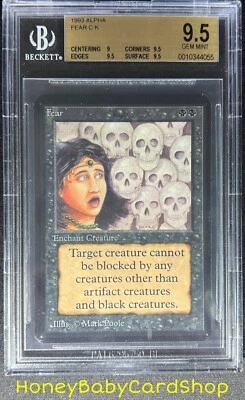 MTG Limited Edition Alpha 1993 Fear BGS 9.5 GEM MINT Old School 93/94 - Image 1 of 4