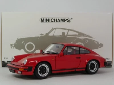 Minichamps Porsche 911 Carrera Coup� 3.2 red 1983 1/18 100063021 - Immagine 1 di 4