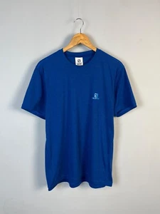 Salomon Gorpcore Men Blue Polyester Short Sleeve Tee Shirt Size L - Picture 1 of 10