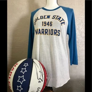 Golden State Warriors 1946 Womens Raglan Ultra Soft T-Shirt Size 2XL - Picture 1 of 5