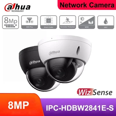 Dahua 8MP AI Starlight WizSense IR Mic IP Dome Kamera Audio IPC-HDBW2841E-S - Image 1 of 4