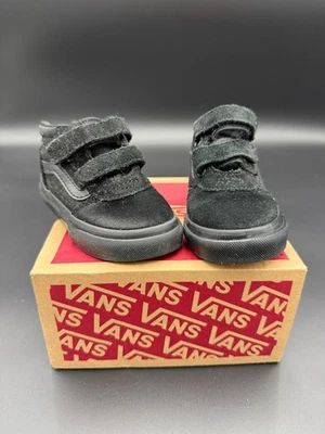 Vans Ward Mid V Toddler Shoes Size 6 Black Suede/Canvas – Used with Box - Image 1 of 4