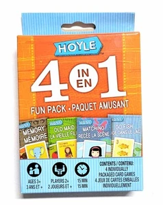 Juegos de cartas 4 en 1 bilingües (francés inglés) - memoria, vieja criada, Go Fish, a juego - Imagen 1 de 2