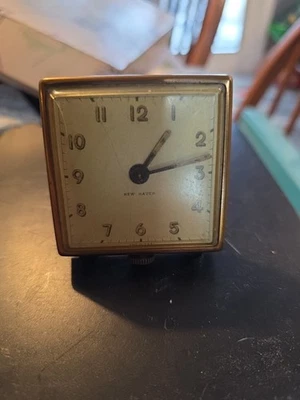 Antique New Haven Brass alarm Clock Working. - Image 1 of 4