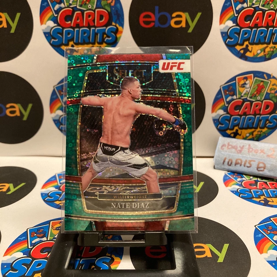2022 Panini Select UFC  Nate Diaz 3/5 Welterweight Green Concourse Prizm - Image 1 of 2