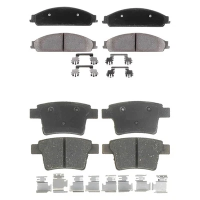 For Ford Five Hundred 05-07 Silver Ceramic Front & Rear Disc Brake Pad Set - Изображение 1 из 2