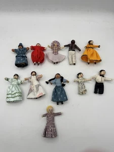 11-Vintage handgefertigte Puppen frühes amerikanisches Stil Kleid große Vielfalt an Figuren - Bild 1 von 17