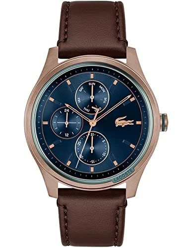 LACOSTE Men's Watch 2011210 Blue/Brown Leather Band - Image 1 of 1