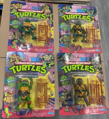 All 4 1988 TNMT Carded Turtles from Playmates in Original Sears Mail Order Box - Image 1 of 4