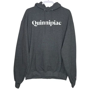 Quinnipiac Hoodie Sweatshirt Mens XL Gray Pullover Champion University Oversized - Picture 1 of 9