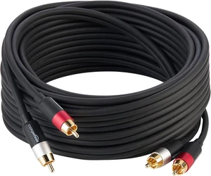 Cavo Audio RCA Da 2 Maschio a 2 Maschio, 7.5 M, Grigio Antracite - Foto 1 di 12