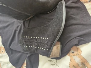 Joe Browns Black Suede Boots Size 5 - Picture 1 of 5
