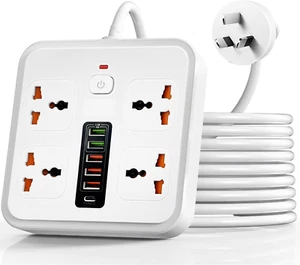 10-in-1 USB Power Strip with Surge Protection and Wall Mountable Design - Picture 1 of 12