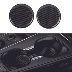 2pcs Carbon Fiber Car Cup Holder Pad Water Cup Slot Mat Non-Slip Accessories - Picture 1 of 15
