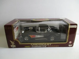 Road Legends 1:18 Scale Model Car 92019 1957 Chevrolet Corvette Gasser Black NEW - Picture 1 of 7
