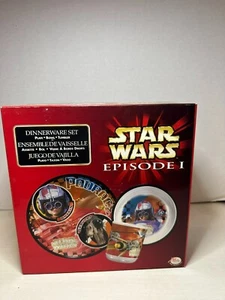 New STAR WARS Episode I Dinnerware Set Plastic Plate Bowl Tumbler New - Picture 1 of 3