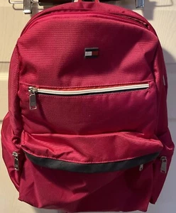 Tommy Hilfiger Backpack Hot Pink Camouflage Lining Multi Pocket - Good Condition - Picture 1 of 18