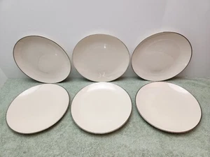 Franciscan Platinum Band Encanto Ivory 8.25” Salad Plates SET OF 6 TV Backstamp - Picture 1 of 7